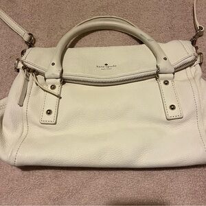 Kate spade cobble hill cream colored pebbled leather crossbody purse